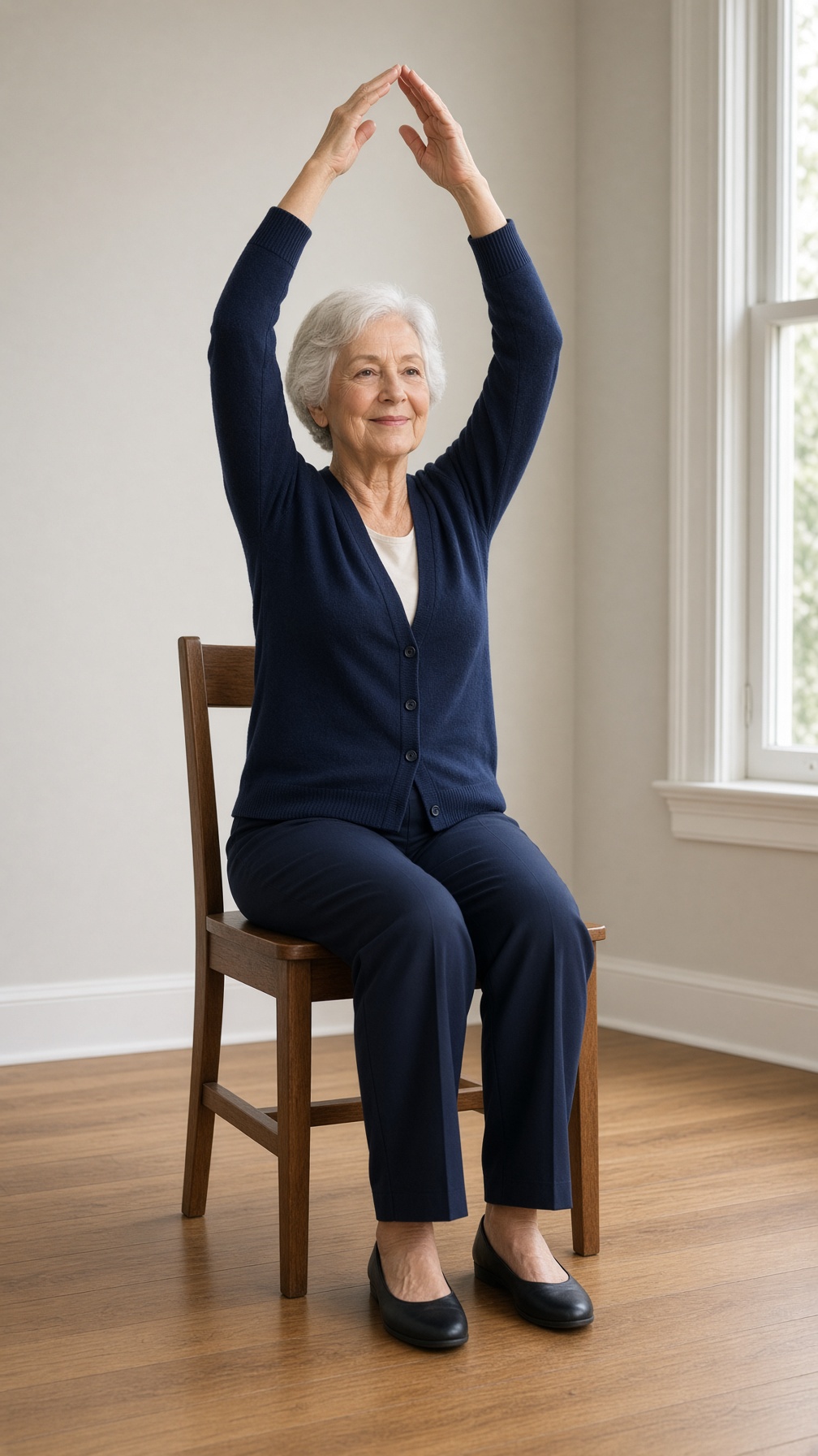 Chair and senior yoga